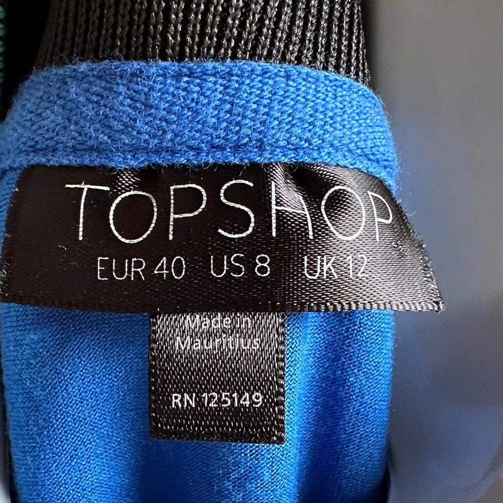 Topshop Vibrant Blue Midi Dress - Picture 2 of 8
